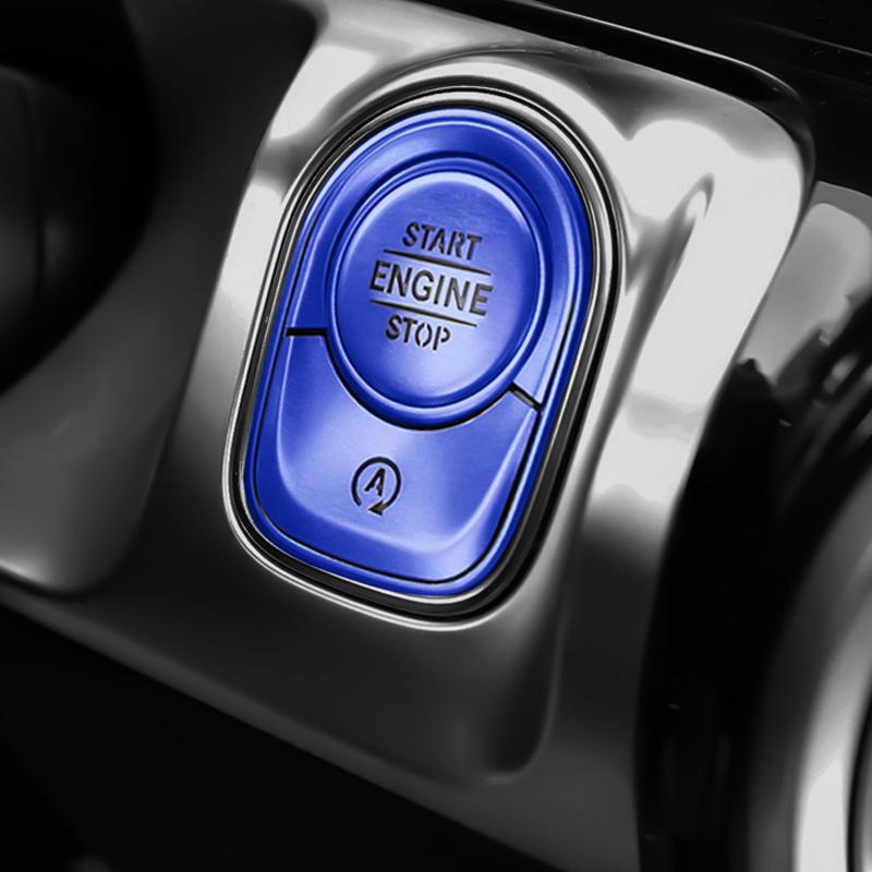 Car Styling for Mercedes Benz A Class W177 GLE W167 GLB Interior Auto Start Stop Engine Push Switch Buttons Cover Stickers