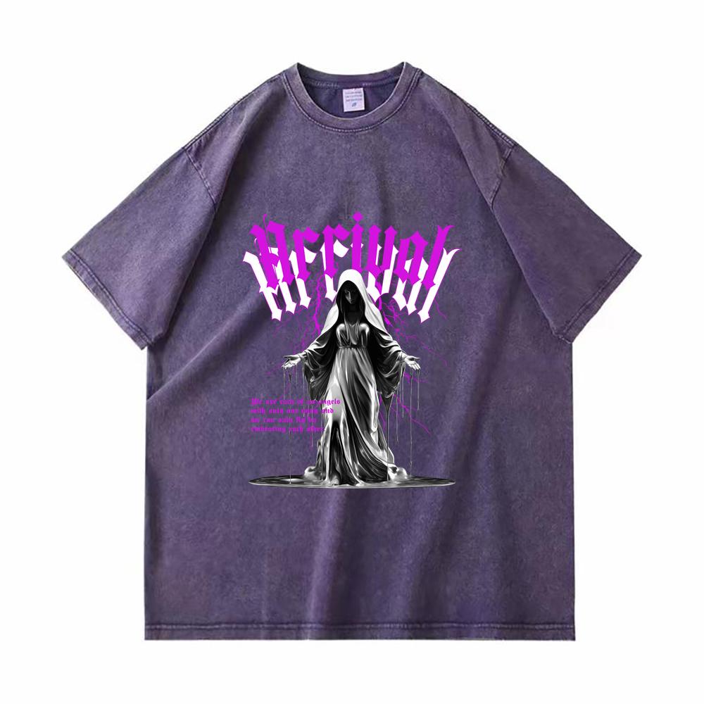 

Мужские винтажные футболки из плотного хлопка, футболка с цифровой печатью в стиле хип-хоп, ретро, ​​панк, уличная одежда, футболки