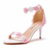 Fashion 7cm High Heel Sandals Summer Elegant Women Plus Size Shoes for Women 34-41 Buckle Strap Wedding Party Evening Sandals
