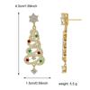 E0535 European & American Christmas Tree Snowflake Zircon Stud & Dangle Earrings for Women