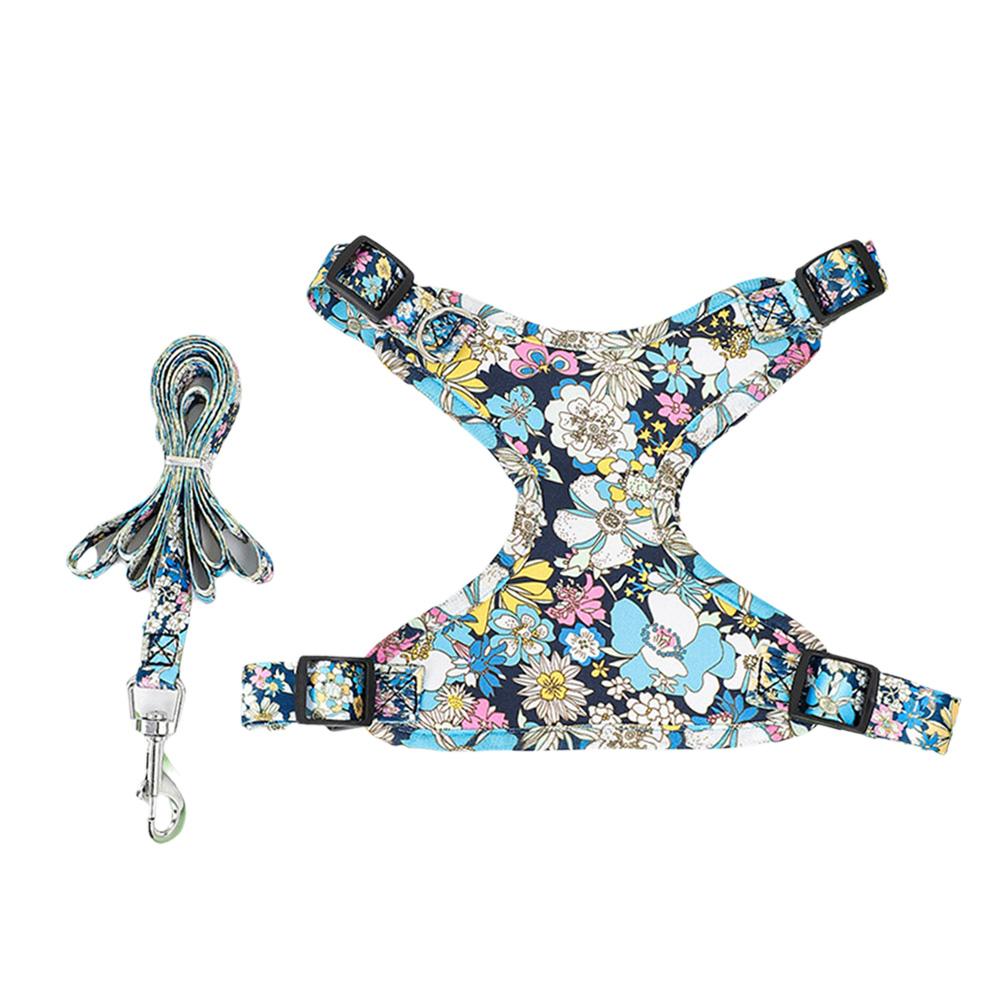 

Fashion Print Pet Harness and Leash Set for Small Medium Dogs High Quality Puppy Dog Harnesses Vest French Bulldog mascotas Lead XS-advise 2.5-5kg синій
