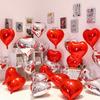 10Pcs 18 Inches Large Foil Red Heart Shaped Balloons For Valentine'S Day Wedding Shower Anniversary Engagement Decoration