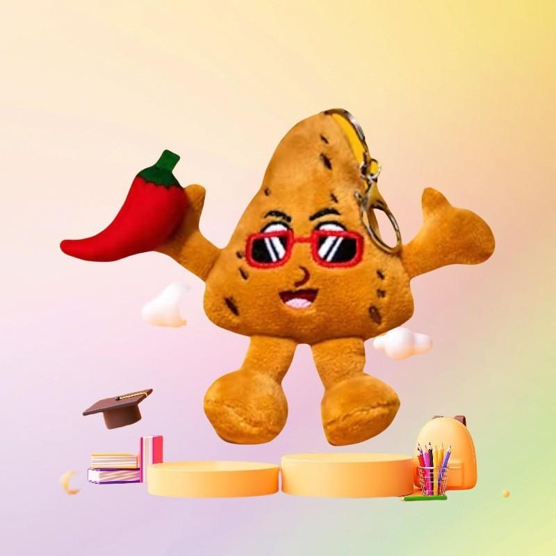 Short Plushies Cava Pile Plush Keychain Doll With Design For Gift And Collection