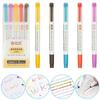 5/25pcs/set Double Headed Highlighter Pen Set Art Marker Student Stationery Fluorescent Pen Fluorescent Drawing Markers