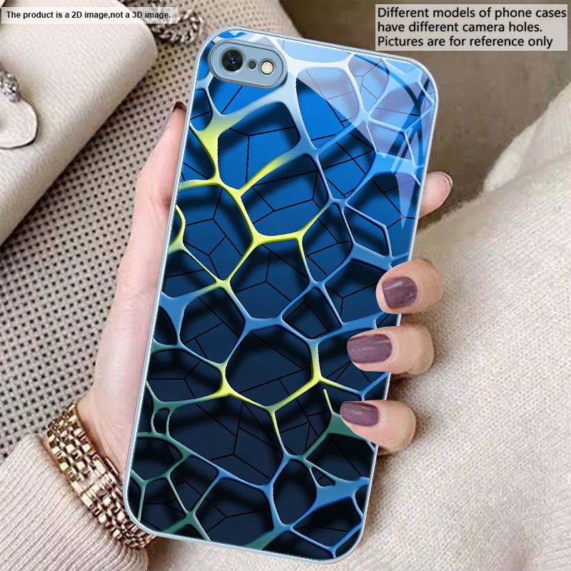 

Abstract geometric art For iPhone 17 Air 16 E 15 14 13 Plus 12 mini 17 Pro Max 11Pro XR Xs X 7 8 11 Tempered Glass Phone Case iPhone 13 mini