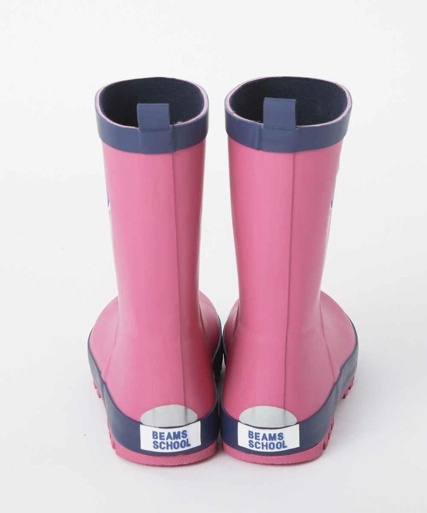 Rain boots with for boys and pink [Beams School] reflectors, waterproof, girls, 121490,