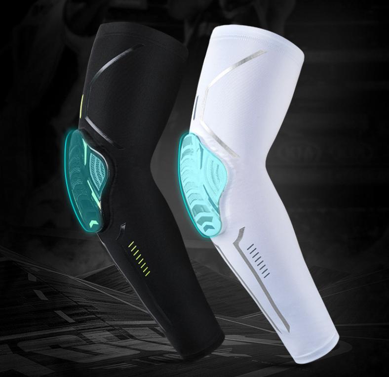 Adults Sports Football Volleyball Protective Gear-Breathable Honeycomb Crashproof Arm Elbow Brace Custom Polyester Spandex