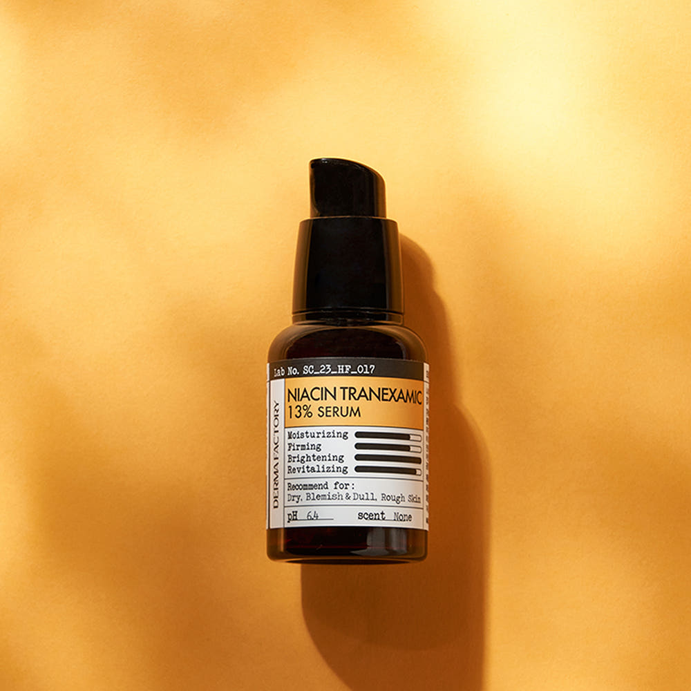 Derma Factory Niacinamide Tranexamic Acid 13% Serum, Vegan Certified, 30ml, 2-Pack Set