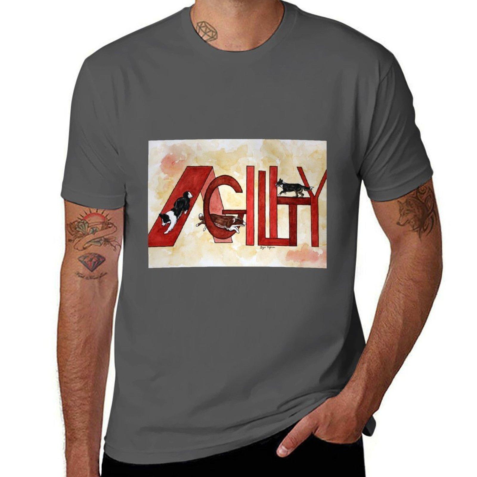 

Agility - border collies T-Shirt t shirts cotton 100% anime t shirts oversize T-Shirt 4XL