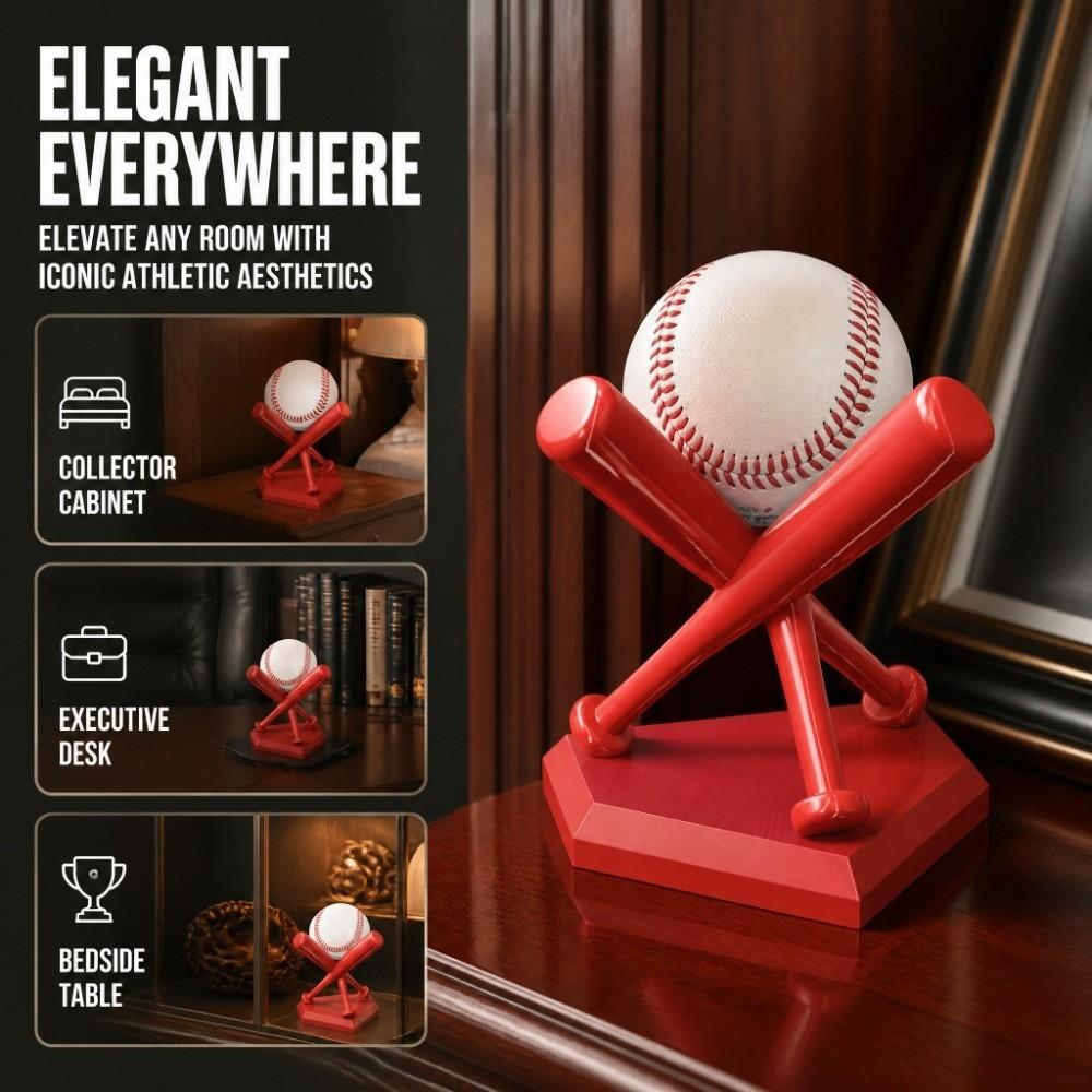 Three Baseball Bats Shaped Mini Baseball Stand Holder PLA Baseball Support Bracket  Sports Lover