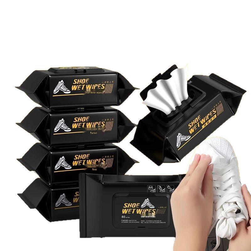 Shoe Cleaning Wipes for Sneakers & White Shoes - Stain Removal & Portable Care