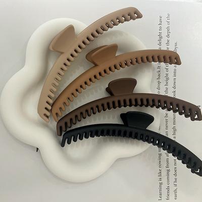 Einfarbige Matte Haarspangen Perfekt für Dickes und Dünnes Haar Extra Groß Doppelreihige Zähne Haarspangen Mädchen Stark Rutschfest