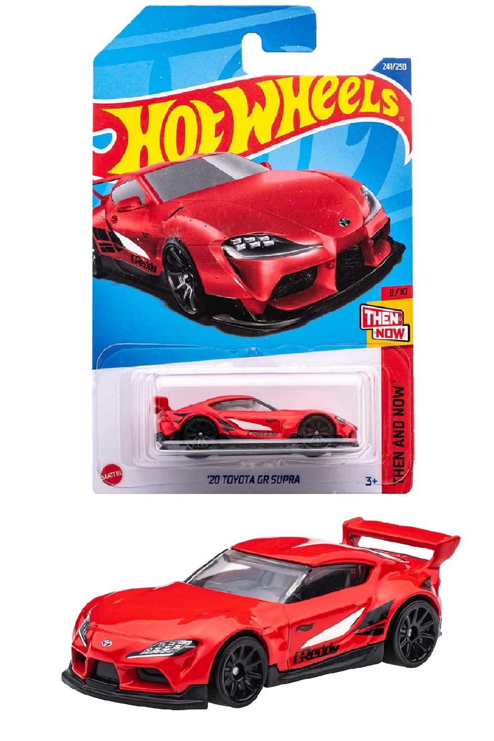 

Hot Wheels Базовая машинка Toyota GR Supra 3 и HHF67 Красный 20 [Возраст от] 1/64