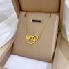 Geometric Animal Temperament Personality Minimalist Wind Furnace Real Gold Necklace Female Collarbone Chain