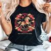 Chinese New Year Horse Cotton Shirts Year Of The Horse Lunar New Year Flower Oneck Printed Tops Ropa Mujer Retro Women Tee
