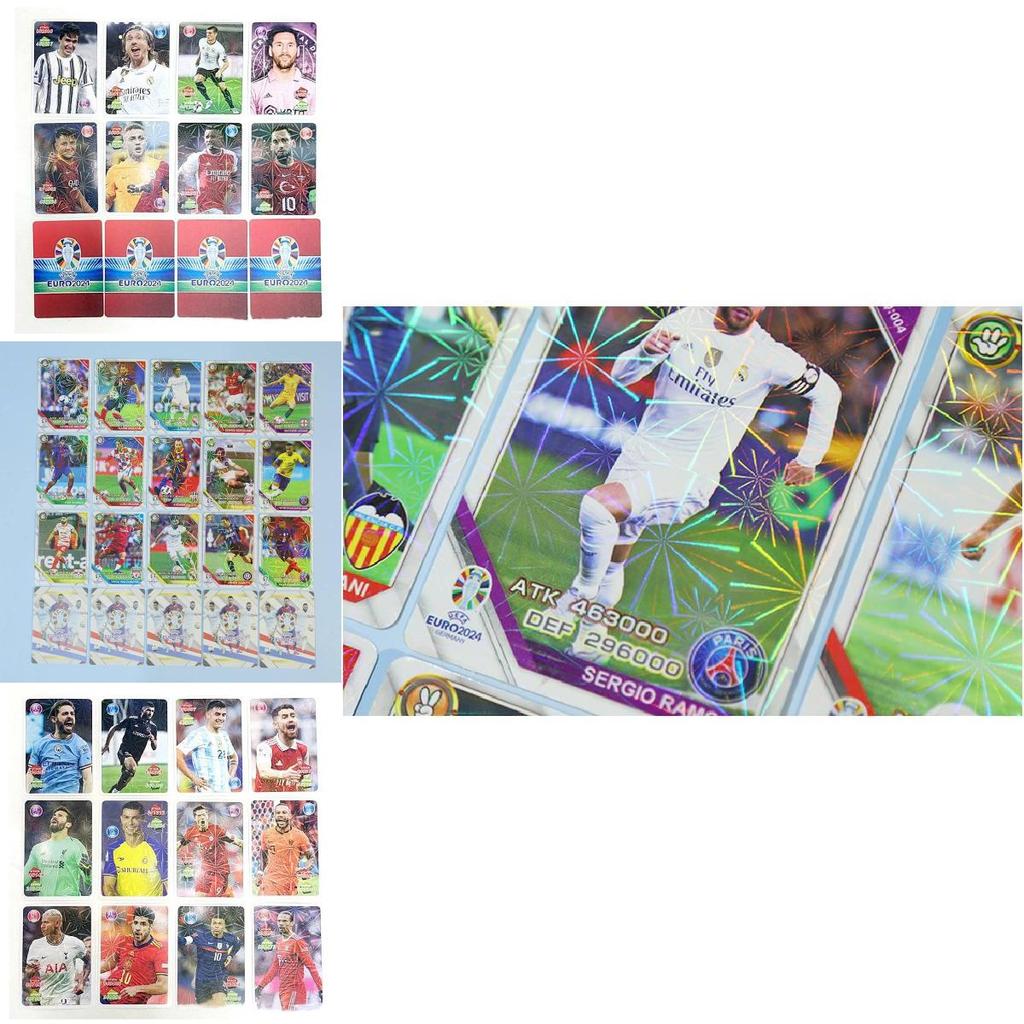 Cartas de Estrelas de Futebol Premium Copa Europeia Cristiano Ronaldo Neymar Messi Colecionável