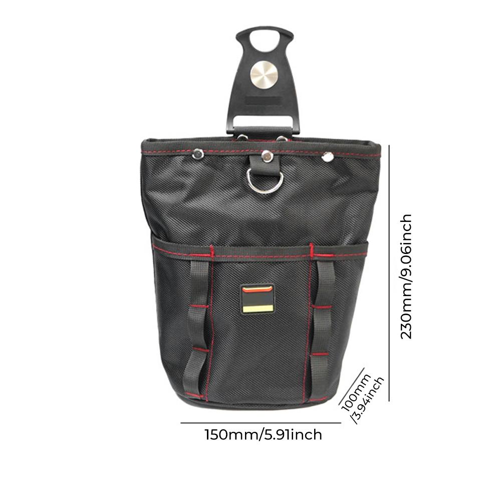 Tool Waist Bag With Rotating Buckle,Oxford Cloth Multi-Pocket Tool Bags,Electrician Pouch Wear Resistant Portable Waist ToolBags