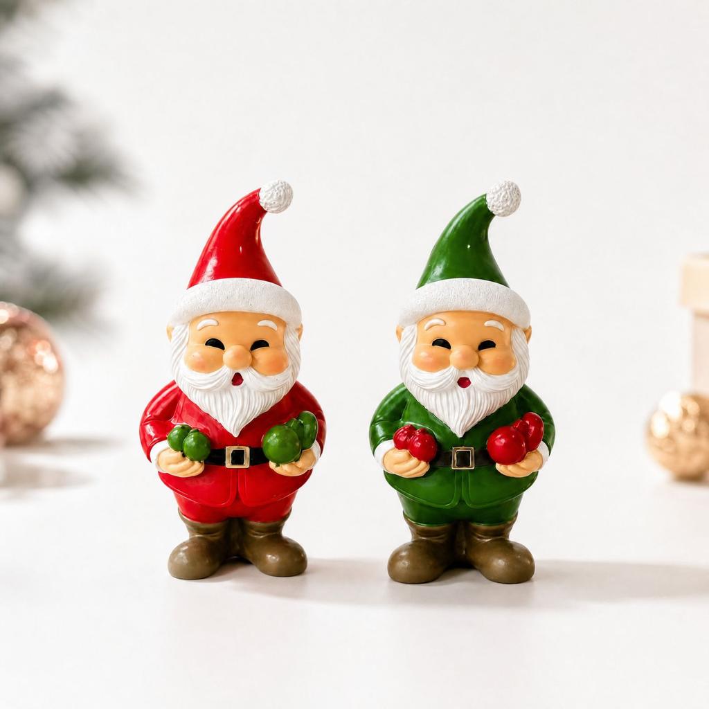 Resin Figurine Christmas Tabletop Decor for Home Holiday Shelf Decoration