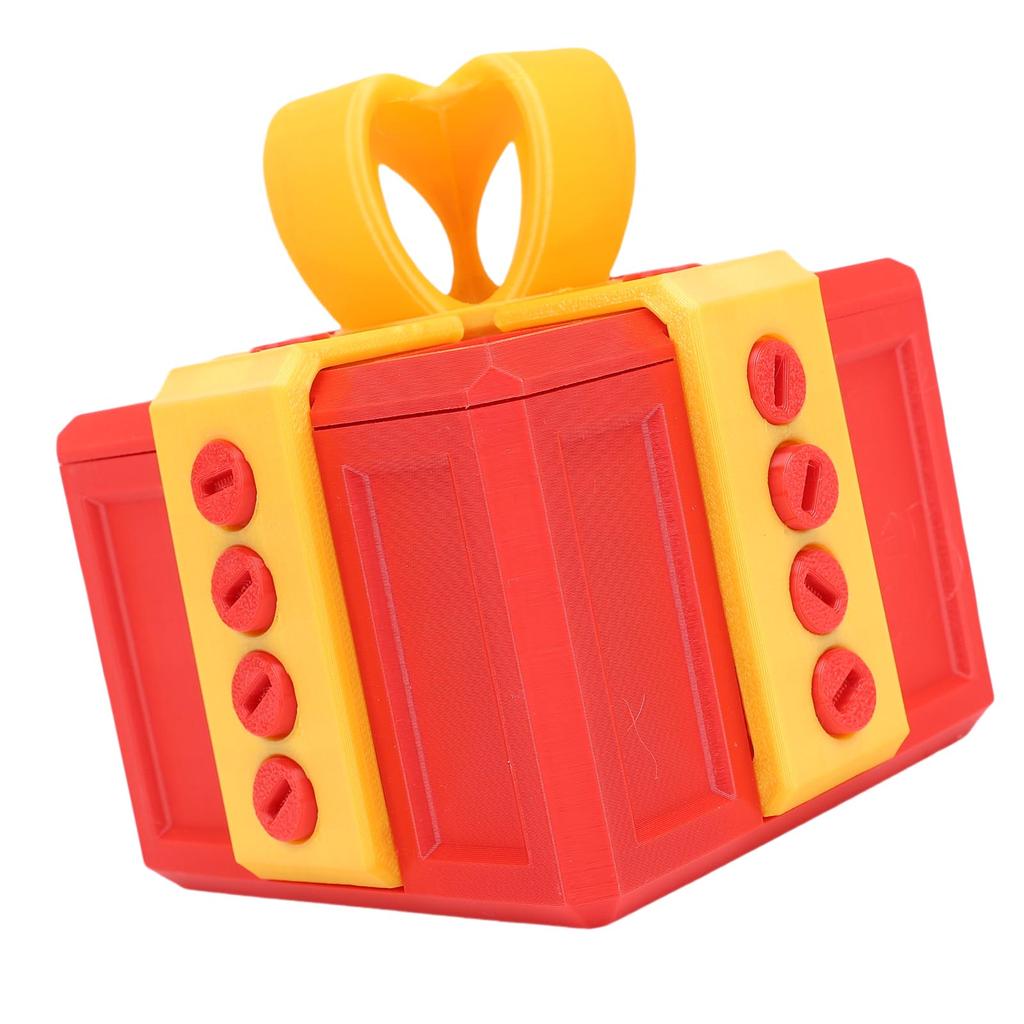 Annoying Present Box with Screws Prank Screw Box Funny 3D Printed Present Box for Xmas Birthday Holiday 3.9 X 3.9in Red