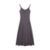 French Sexy Slim Fit and Thin Solid Color Suspender Dress, New Temperament Vacation A-shaped Dress, Versatile Long Dress
