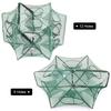Foldable Fishing Net   6 Hole Fishing Net Shrimp Cage Trap Minnow Crab Baits Mesh Trap Net