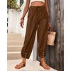 HNXC Women's Fashion Casual Solid Color Print Pants & Capris Classic Exquisite
