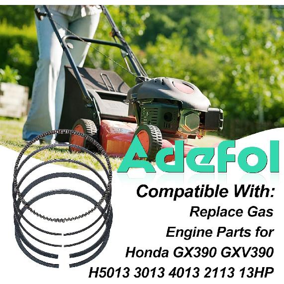 Adefol 88mm Piston Ring Set for Honda GX390 GXV390 STD Motor Gas Engine Replacement Parts for 13010-ZF6-003 13010-ZF6-005 H5013 3013 4013 2113 13hp
