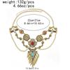Ethnic Vintage Alloy Necklace With Geometric Pendant And Water Wave Chain For Women