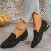 Fashion 2024 Hot Sale Shoes for Women One Kick Women's Pumps Autumn Pointed Toe Sequins Solid Outdoor Casual Comfortable Low Heels Shoes