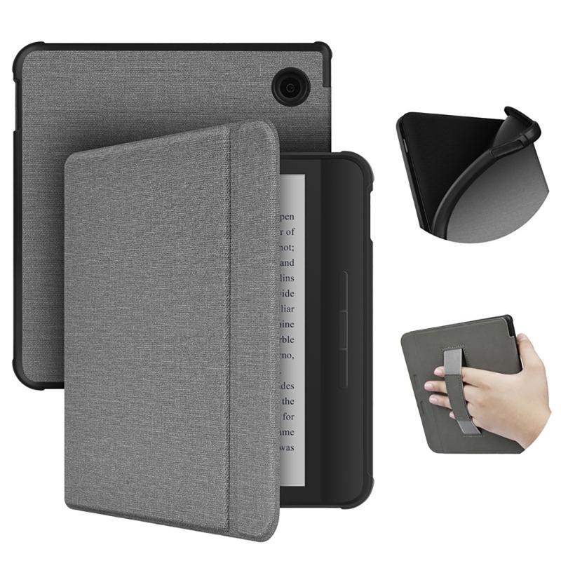 

Case for 7 2024 Libra Color Ereader Fabric Sleeve Cover with Hand Straps/Auto Sleep/Wake with Hand Strap Case