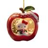 Christmas Ornament Cartoon Anime Cat In Red Fruit Christmas Tree Ornament 2D Acrylic Hanging Pendant for Holiday Home Decor