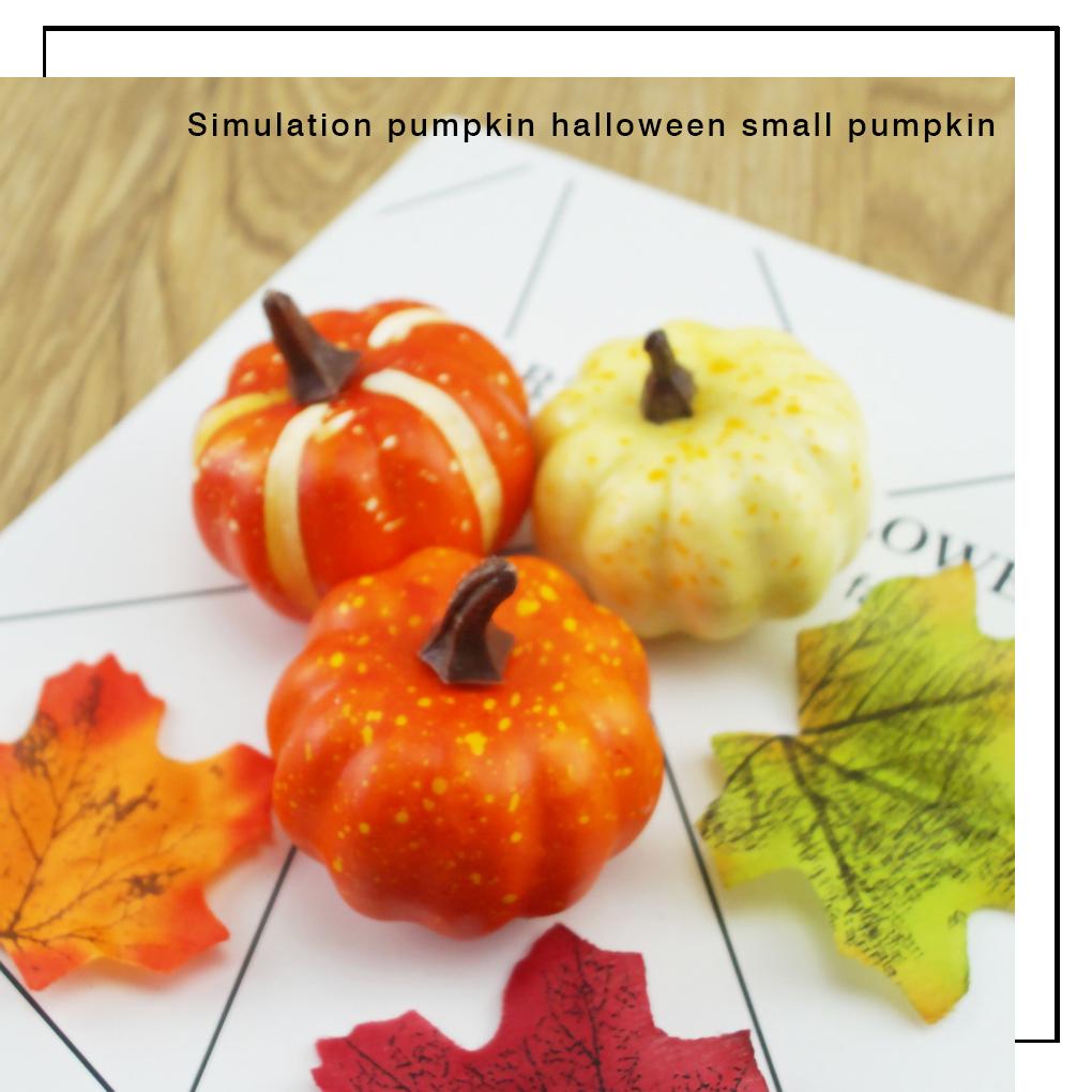 6pcs Artificial Pumpkin Halloween Decor Ulation Vegetable Home Party Foam Pumpkin Ornament