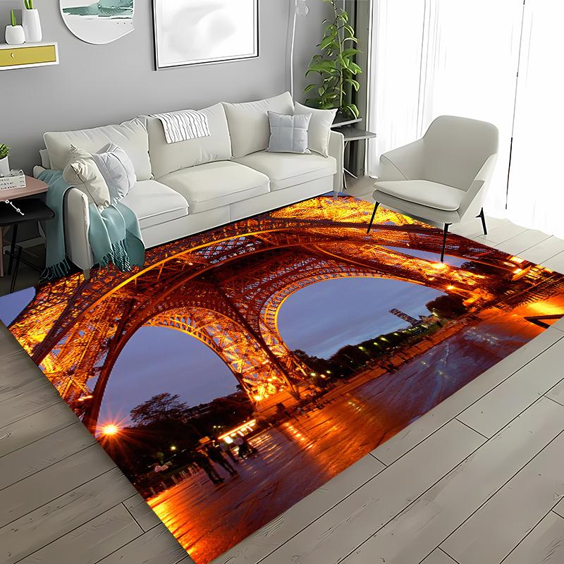 Paryż Wieża Eiffla Dywan Antypoślizgowy Dywanik Obszarowy Dywany do Domu Salon Sypialnia Dziecięca Sofa Wycieraczka Kuchenna Dywanik na Podłogę Dekor