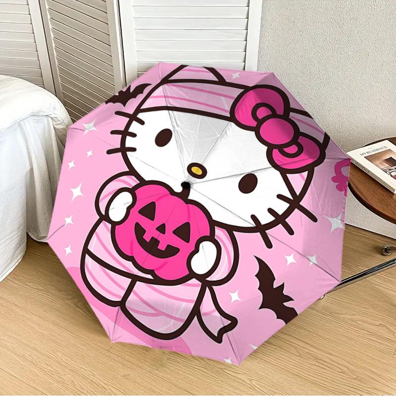 1pc Hello Kitty Halloween Automatic Open/Close Umbrella, Lightweight Design for Everyone,Durable Canopy yy251014002