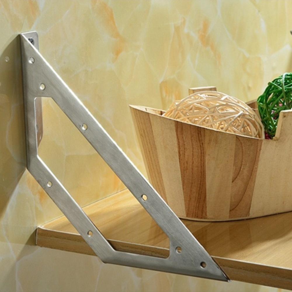 6 Stück dreieckige Edelstahlwinkel große Regalwinkel sind sehr gut geeignet für Bücherregale und Regale Regalwinkel