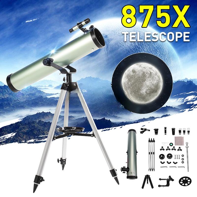 875X Astronomical Telescope HD Zoom Monocular with Tripod Refractive Space Eyepieces Telescopio Outdoor Travel Spotting
