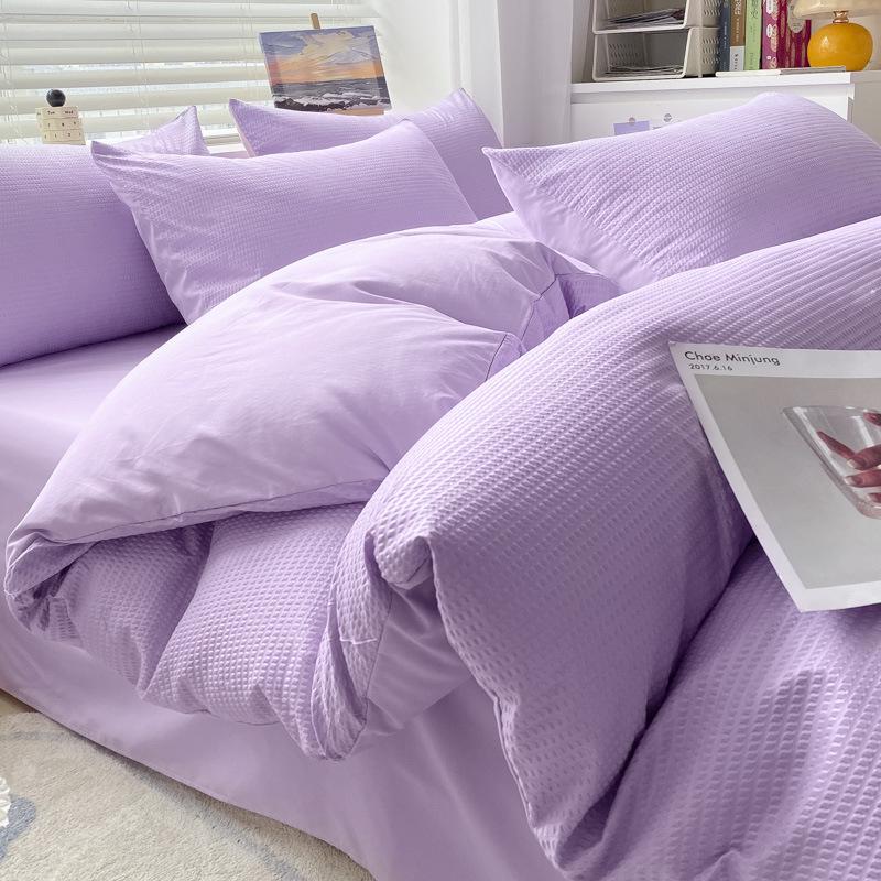 2025 All-Season Home Textile Bedding Set: Bed Sheet, Duvet Cover, Quilt Cover for Student Dorms - 3-Piece Set
