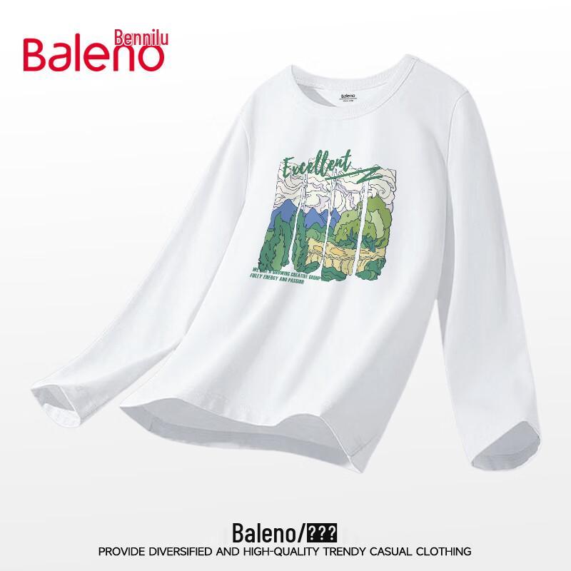 Baleno Men s Japanese Casual Print Loose Fit Long-Sleeve T-Shirt 3XL