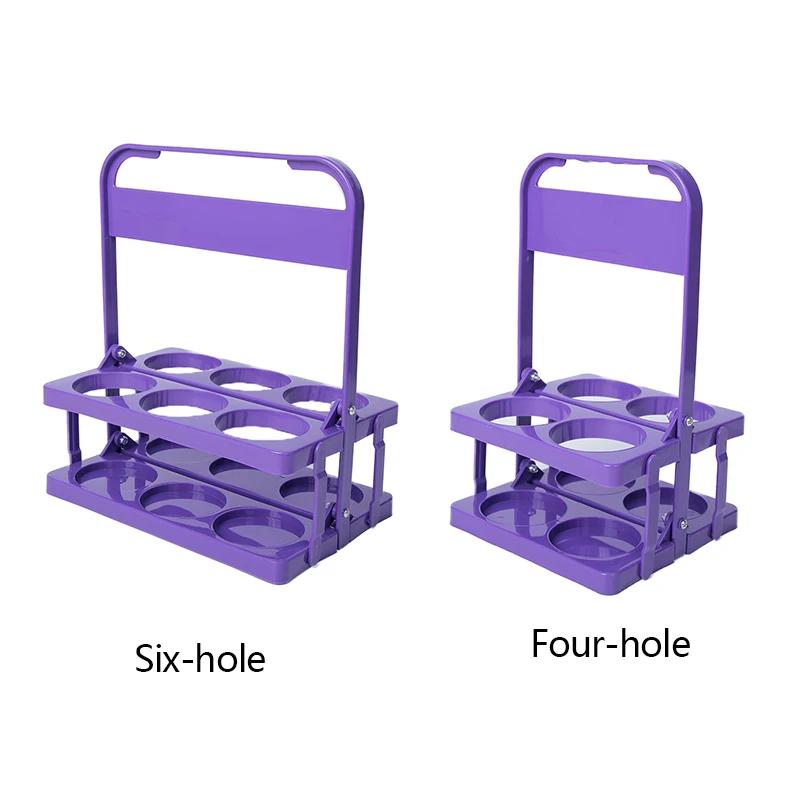 

1Pc Basket Cup Organizer Beer Rack New Bar Beverage Display 4/6 Hole Beer Bottle Carrier Reusable Foldable Drink Holder Reusable 4 Hole