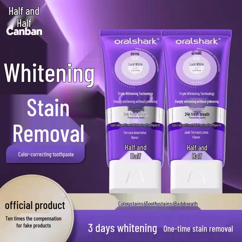 Oral Shark SP-4 Probiotic Jasmine Mint Toothpaste 100g - Whitens Teeth & Removes Stains