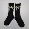 1 Pair Calf Sock for Baby Girls Cute Japanese Pearl Children Girls Over Calf Sock Spring  Autumn Ruffle Princess Lolita Sock