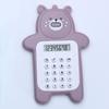 Easy To Carry Battery Powered Mini Calculator Bear Shape With Silicone Pressing Buttons For School Students Counter Cartoon