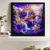 New Arrival 5D DIY Full Circle Diamond Painting "Purple Castle" Embroidery Cross Stitch Home Decor Gift