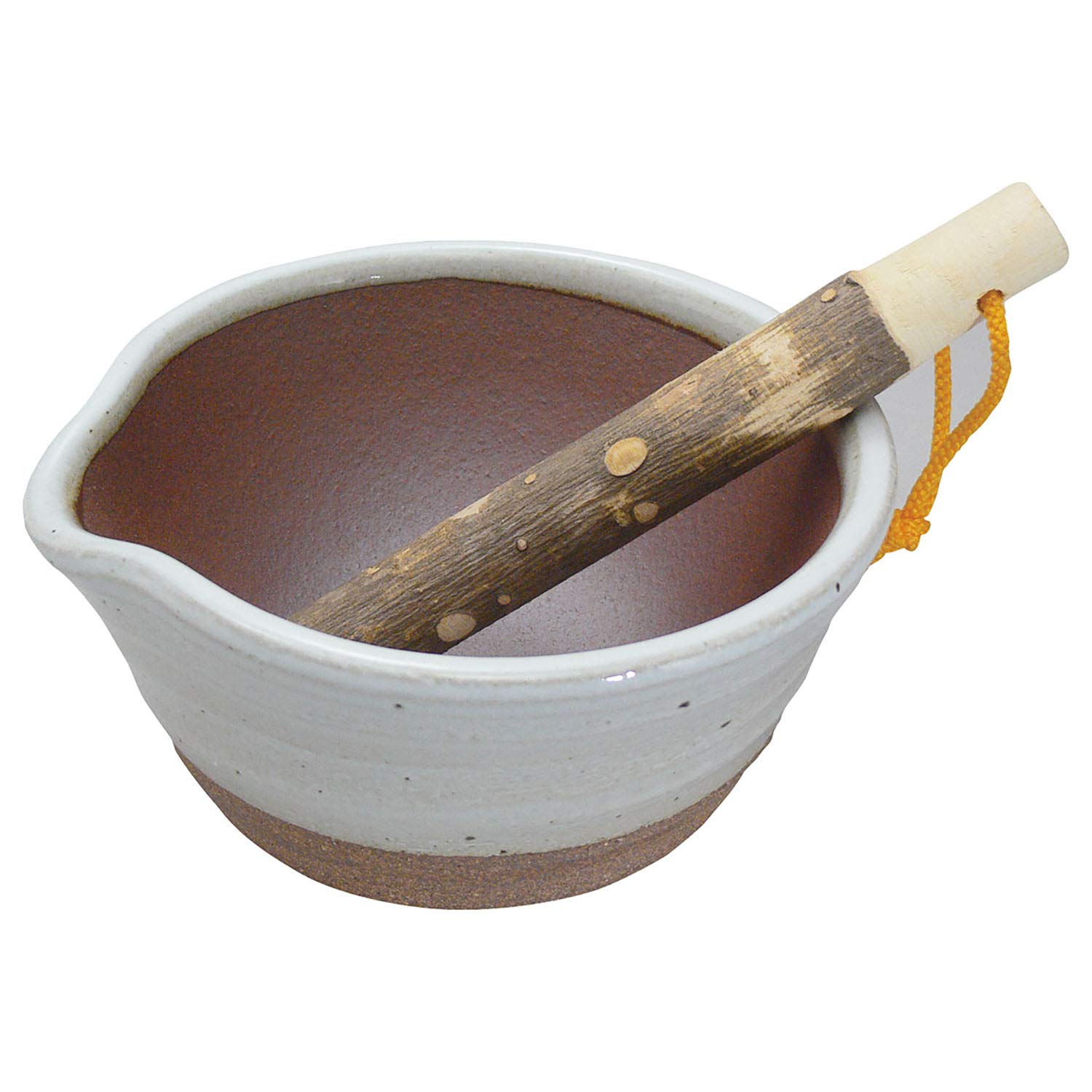 

Kitchen Studio Panda Shokudo Combless Mortar and Pestle, White, 9100-0090