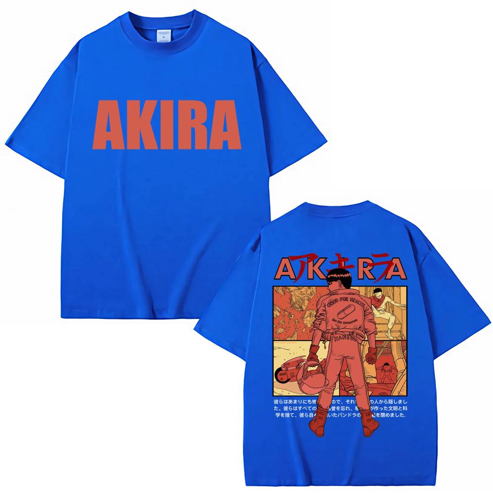 Japanese Anime Neo Tokyo Akira Vintage T-shirts Manga Movie Science Fiction Shotaro Kaneda T Shirt Loose Cotton T Shirts