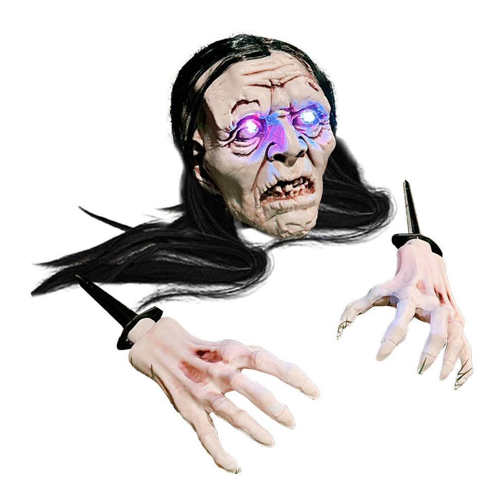 

Outdoor Rising From Ground Breaking Skeleton Light Props Spooky Decoration for Yard Lawn Patio Festival Party Haunted House чёрный