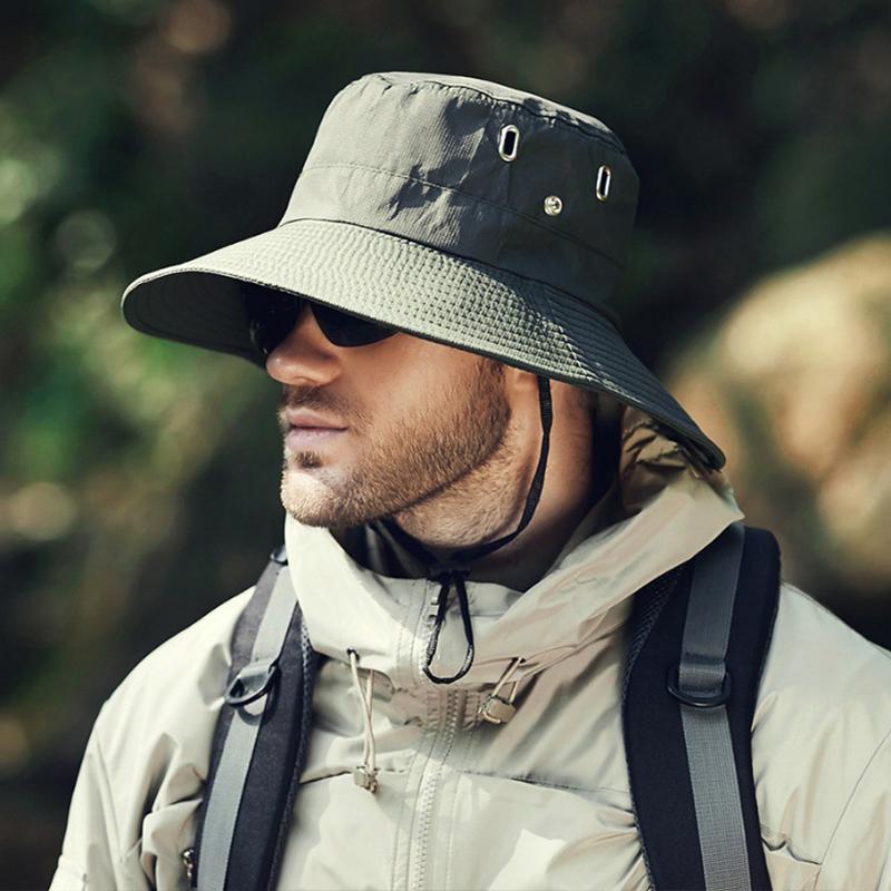 Summer Sun Hat Sunshade Fishing Cap Bucket Hats Outdoor Hiking Fishing hat Big Brim Sunscreen hat UV Protection Sun Hats for Men