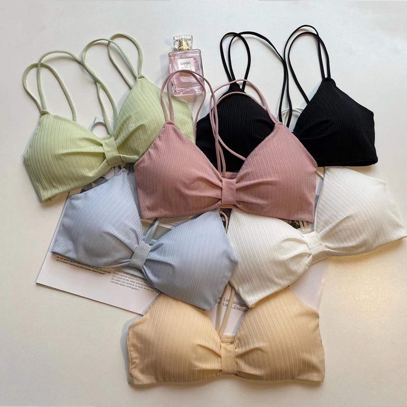 Breathable Summer Students For Underwear Soft Camisole For Women Wirefree Japanese Style Backless Bra