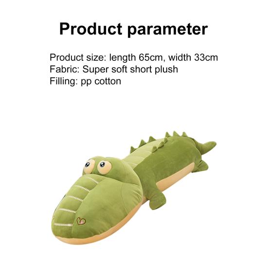 Doll Crocodile Shape Skin-friendly Cotton Crocodile Stuffed Animal Toys Cushion for Kids
