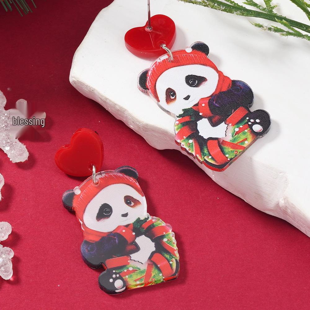 Festive Snowman & Santa Claus Christmas Earrings Set